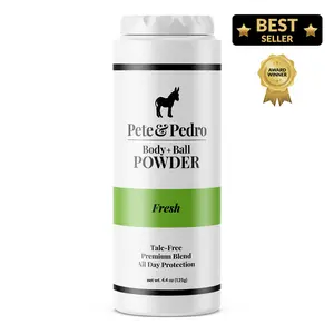 Body & Balls Powder - Talc-Free Men’s Ball Powder | Absorbs Sweat & Blocks Odor | Fresh Scent & Cooling Effect | Deodorant for Men | Hygiene for Groin Area | Ideal For Gym & Daily Use, 4.4 oz