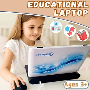 Kids' Educational Laptop Toy Learning Tablet Ages 3+, 60+ Learning Games for Abcs, Math, Music, Logic, Typing, Drawing, Bilingual Pretend Computer