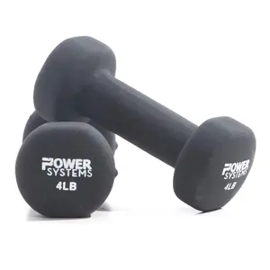Power Systems Premium Neoprene Dumbbells - Non-Slip Grip and Squared Edges to Prevent Rolling (4)