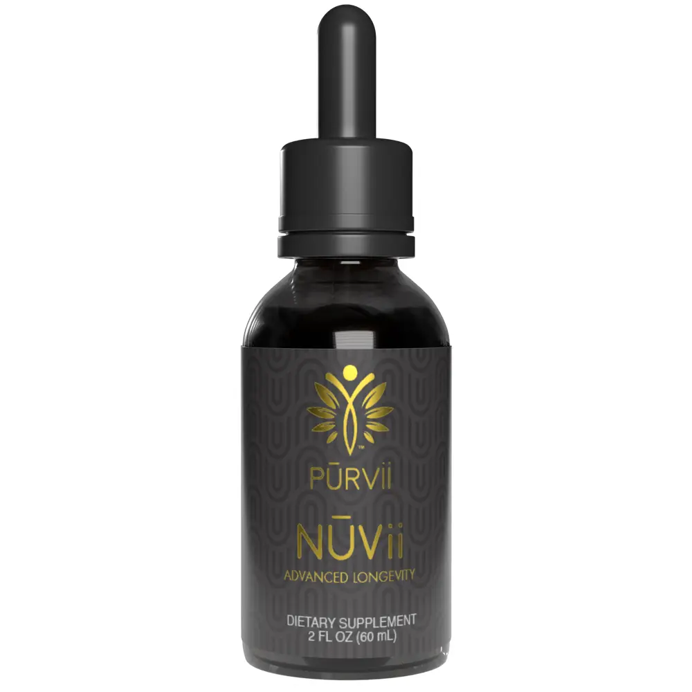PŪRVii NŪVii Advanced Longevity Supplement for Vitality Resilience and Graceful Aging 2 FL OZ
