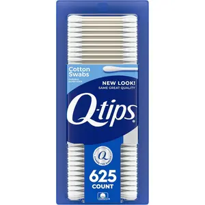 Q-tips Cotton Swabs For Hygiene and Beauty Care Original Cotton Swab Made With 100% Cotton 625 Count, WHITE