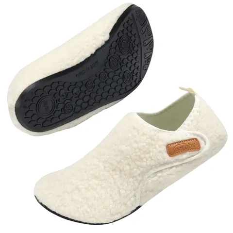 Women's & Men's Cozy Fleece Casual House Slippers - Non-Slip, Lightweight Home Indoor Footwear with Soft Lining, Warm Cotton Shoes for Bedroom, Dorm, Family