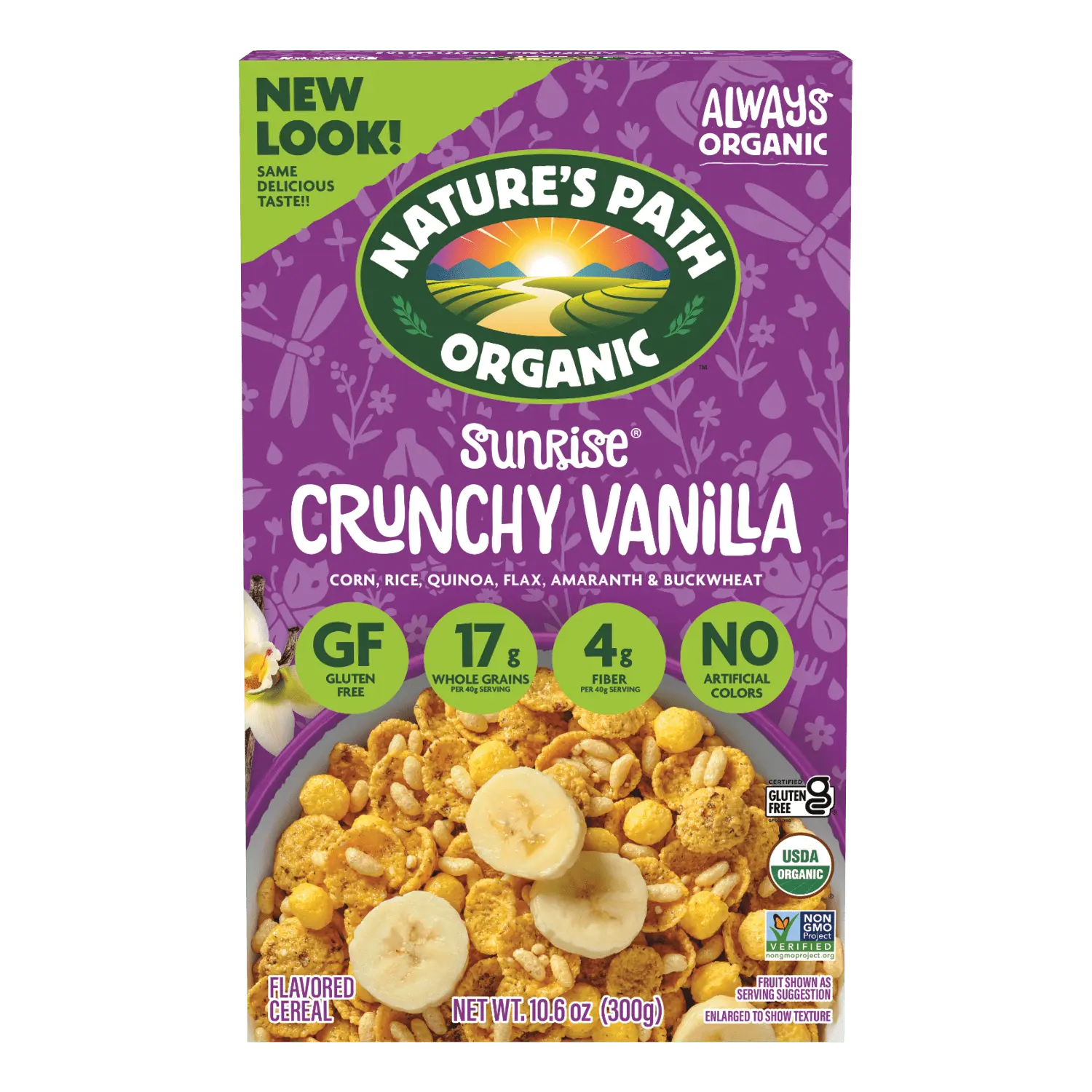 Nature's Path Organic Sunrise Crunchy Vanilla Gluten Free Cereal