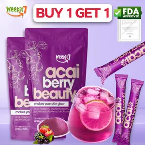 【Buy 1 Take 1】WeeKit7 Acai Berry Powder 7 in 1 Mixed Berries  with Raspberry, Strawberry, Cranberry, Acai, Cherry, Blackberry and Elderberry Organic food supplement vitamins, Healthcare