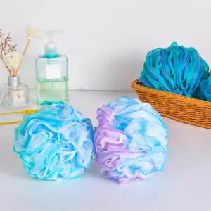 Random Color Gradient Bath Ball Set, Large Size 75g Soft Skin-Friendly Absorbent, Rich Foam Hanging Drying, Elastic Mesh Strong Not Loose