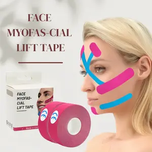Facial Myofascial Lift Tape for Skin-Wrinkle Smoothing & Muscle Support - 2.5cm*5m 2 Rolls
