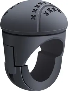 New Generation Silicone Steering Wheel Knob, Anti-Slip Steering Wheel Spinner, Soft Silicone + Metal Bearings Car Power Handle Steering Wheel Knob, Suitable for Cars, Tractors, Trucks, Boats, Lawn Mowers and Forklifts (Round - Black, 1 Piece)