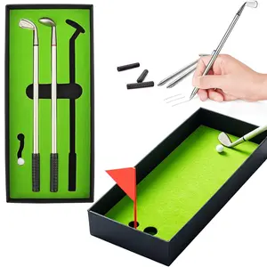 Mini Desktop Golf Pen Set, Fun Office Desk Toy, Office Supplies, Perfect Gift for Colleagues & Bosses, Christmas Stocking Stuffer