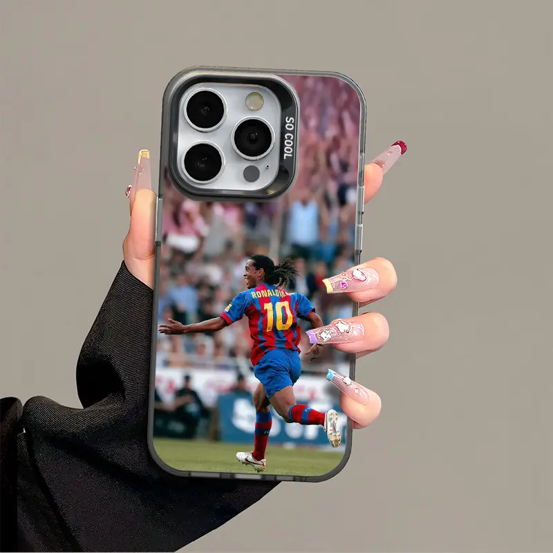 Ronaldinho IPhone 17 Promax Phone Case Anti Drop Protective Case Suitable For iphone 16 15 14 13 SAMSUNG S26 S25 24 23 22 ULTRA Acrylic Soccer Phone Case