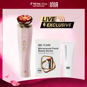 【LIVE EXCLUSIVE】INIA FLARE All-in-One Facial Beauty Device, 3-in-1 Facial Massager Beauty Device for Face and Neck Skin Rejuvenation Lifting/ Tightening/ Infusing, Perfect Gift Season Pick