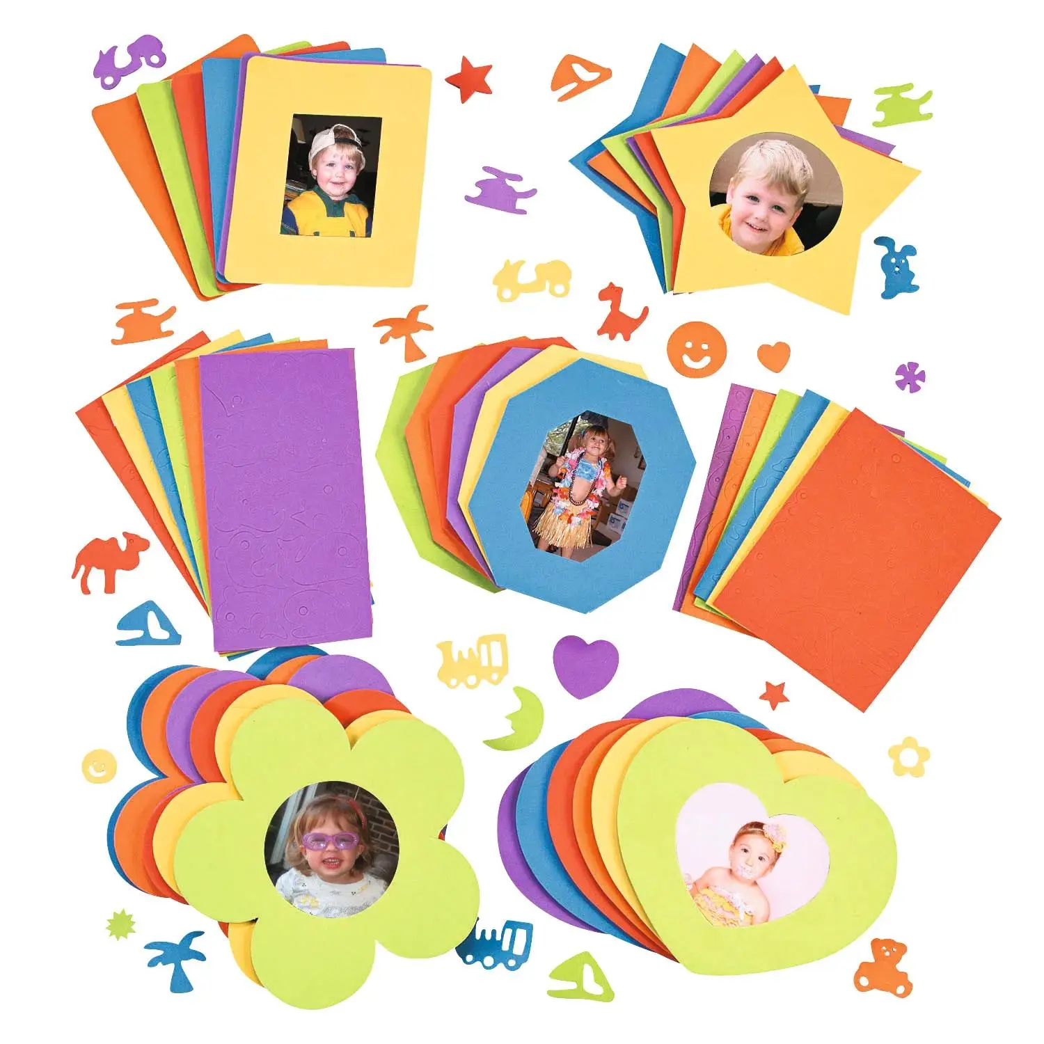 7" x 5 1/2" Sensational Foam Picture Frames & Shapes - Makes 30