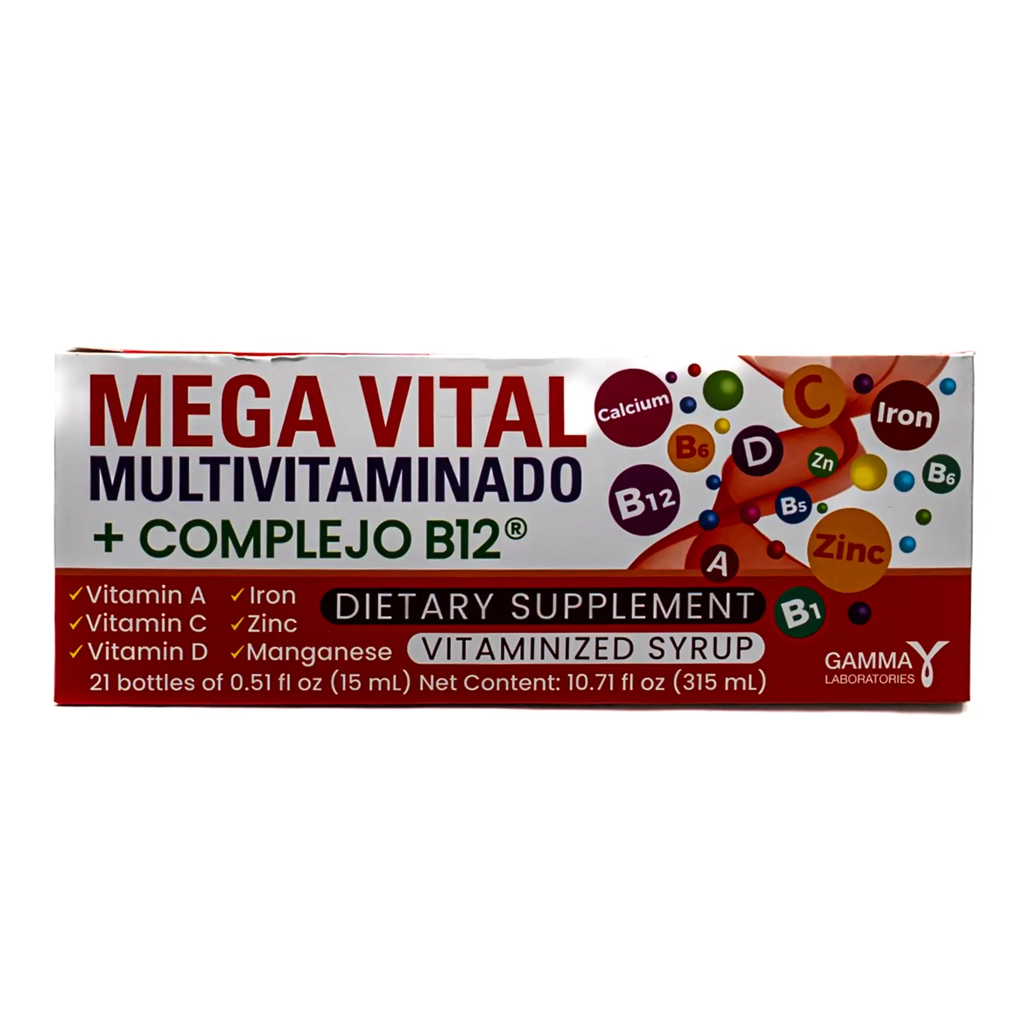 Mega Vital Edible Liquid Multivitamin Dietary Supplement - Nicotine-Free, Multi-Ingredient B12 & Mineral Vitamins Supplement for Fitness & Outdoor Activity Healthcare Needs, B12 Vitamins Supplements