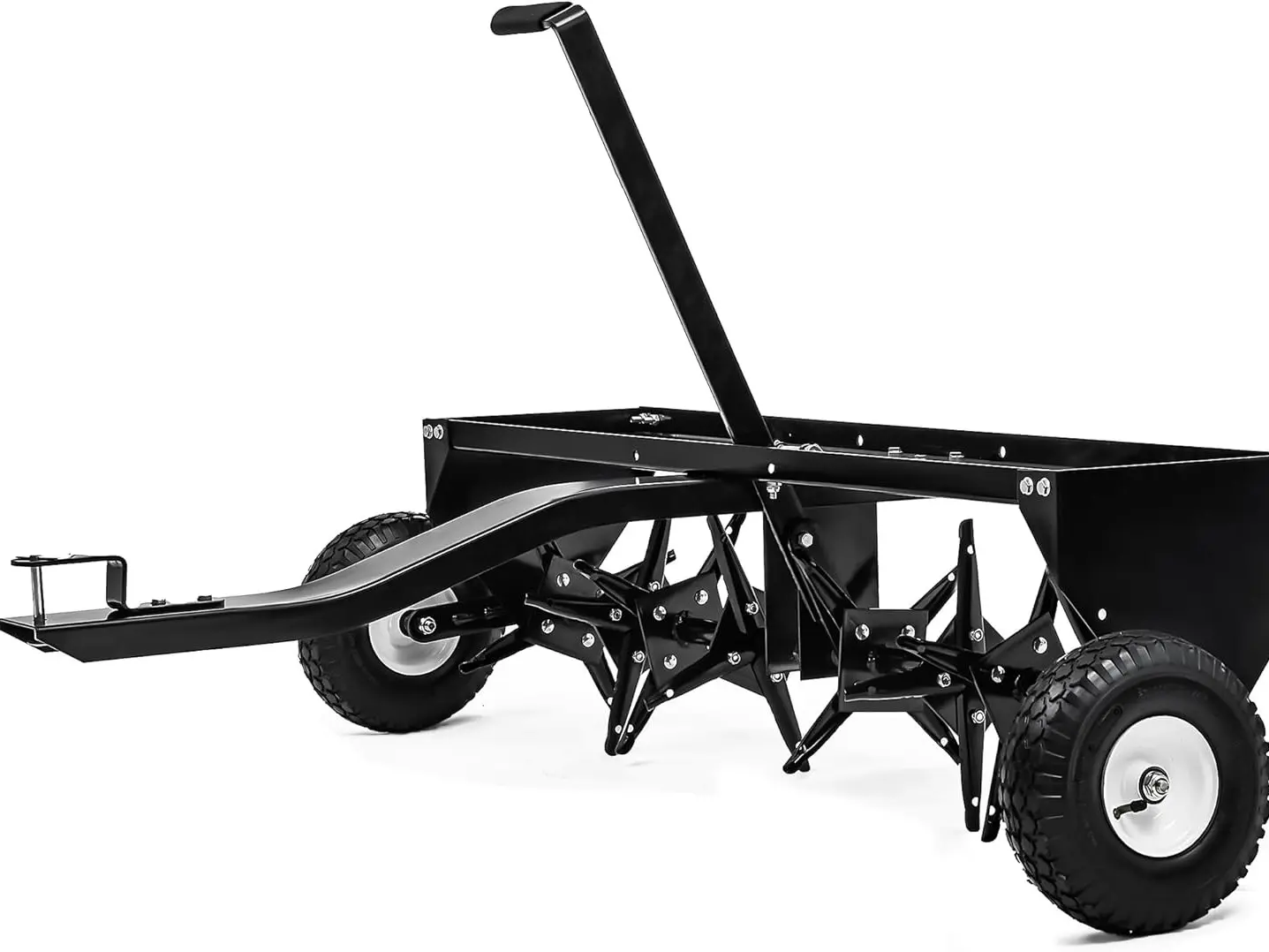 OEDRO 40" Tow Plug Lawn Aerator with Universal Hitch for Lawn, Farm and Garden, Black Grass Trimmer Handle Grass Trimmer Accessories Tool Kit