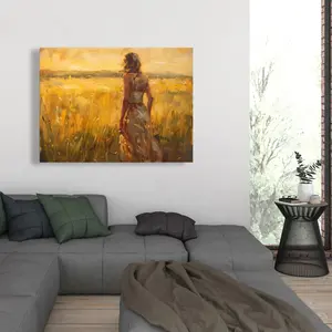 212 MAIN 36x48 in. Artistic Exploring Beige Oversized Rectangle Wall Art, Stylish Home Decor Accent Piece for Room Decoration, Oversized Wall Arts, Rectangle Wall Arts