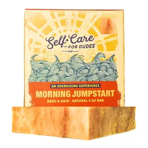 MORNING JUMPSTART - Body & Hair Soap Bar For Men, Energizing, Hand crafted in USA
