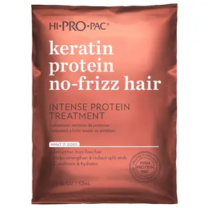 Hi Pro Pac Keratin Protein No Frizz Treatment Packet, 1.75 oz Unisex Haircare Product - Nourishing, Hydrating, Smoothing Protein-Based Repair Hair Mask