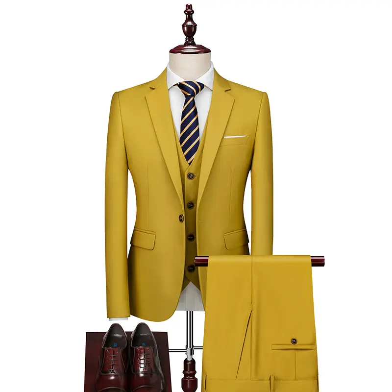 suit set 2025 New Style Wedding Groom Casual Suit Suit Men Three piece Dress