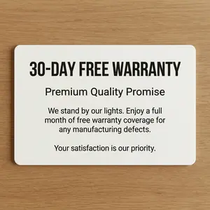 Official 30-Day Warranty Card for Lighting Decor summergarden