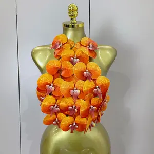 Sabrina Summer Rose red Orange Floral Halter Backless Top