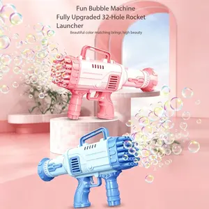 32-Hole Rocket Launcher Bubble Machine Toy, Bubble Maker, Handheld Automatic Bubble Blaster, Bubble Blower, Bubble Guns for Kids & Adults, Summer Outdoor Party Gift