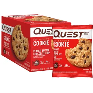 Quest Nutrition Peanut Butter Chocolate Chip High Protein Cookie 24.5 Oz (Pack of 1) Keto Friendly Low Carb Snack