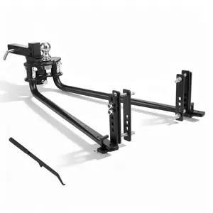 VEVOR Weight Distribution Hitch, 8000 lbs Max Towing & 800 lbs Max Tongue, Weight Distributing Hitches Kit with Sway Control Includes 2 in Shank & 2-5/16 in Ball, Load Leveling Hitch for Trailers