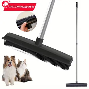 Rubber Broom Brush Pet Hair Remover, Hair Removal Broom, Effective Carpet Cleaning Tool, 2-In-1 Design for Sweeping & Removing Pet Hair, Ideal for Home Use, Home Care Supplies, Home Cleaning Products