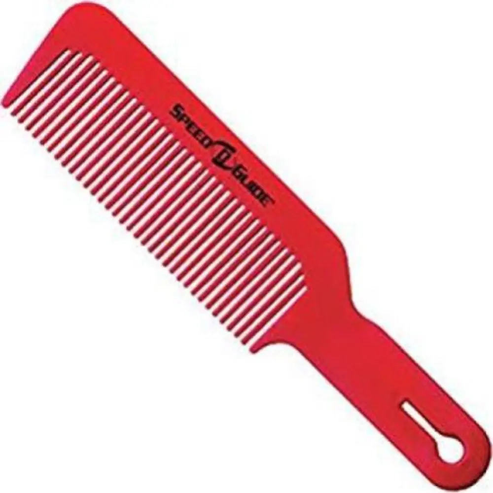 SPEED-O-GUIDE Original Red Plastic Flatopper Clipper Comb - Universal Clipper Attachment for Precise Flat Tops, Crew Cuts, Stylist-Approved Professional Hair Tool for Barbers, Hair Styling Tools, 1 All-Purpose Work Accessory for Clean Cuts