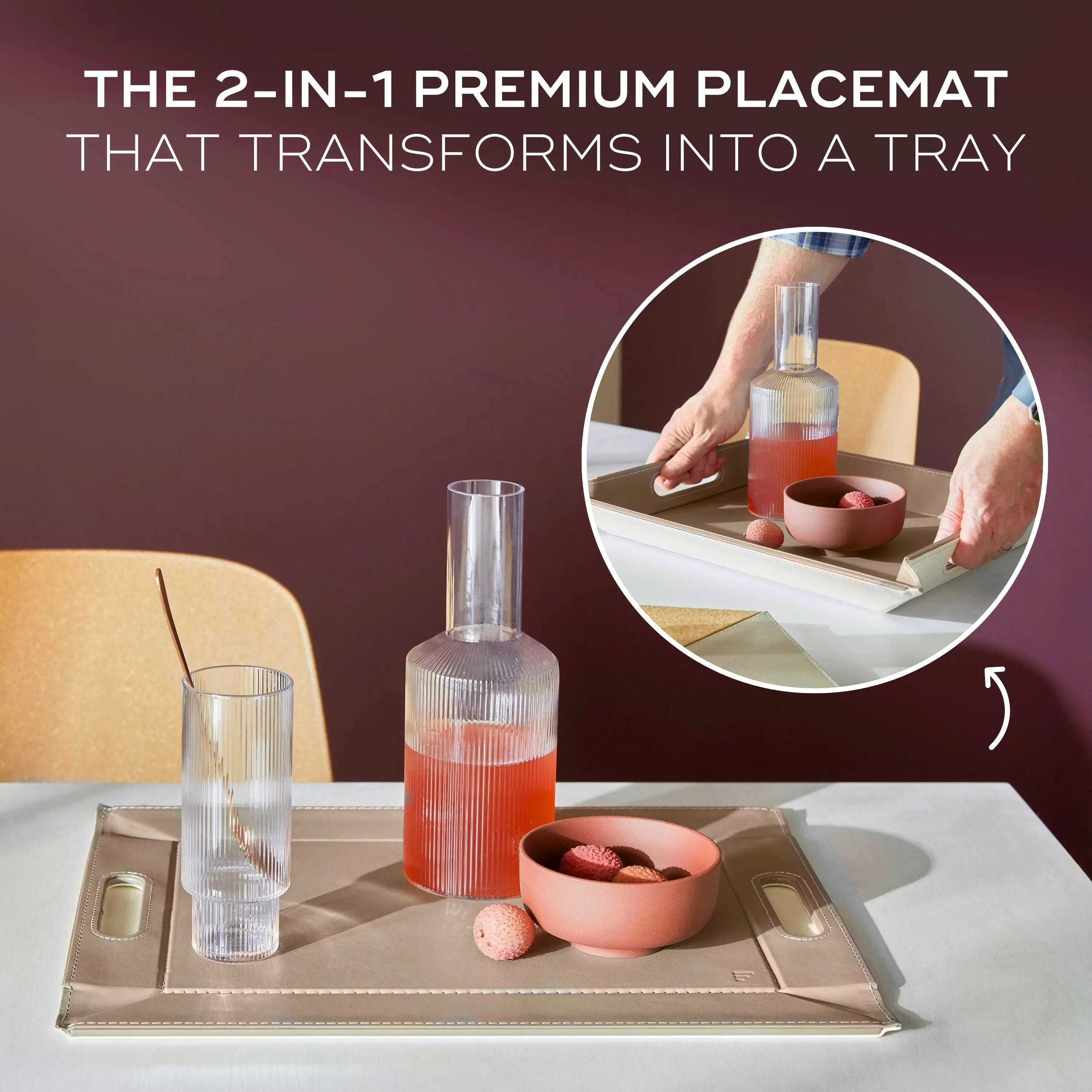 Freeform PLACEsMAT  2-in-1 Convertible Tray & Reversible Placemat
