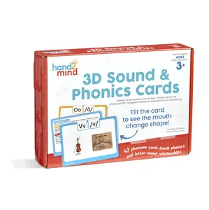 hand2mind 3D Sound and Phonics Cards, Phonemic Awareness, Phonics Flash Cards, Letter Sounds for Kindergarten, Speech Therapy Toys, ESL Teaching Materials, Science of Reading Manipulatives