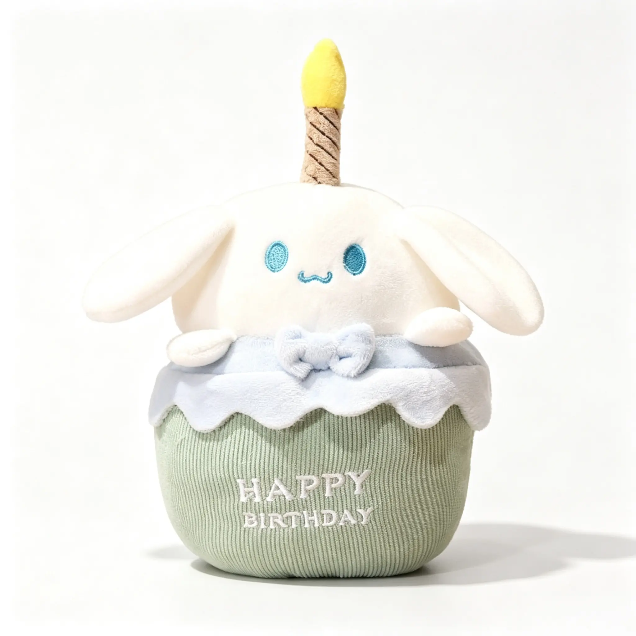 Sanrio Cinnamoroll Cake Shaped Singing Plush Doll With Happy Birthday Melody Perfect For Gift And Room Decor, Songs, Kids