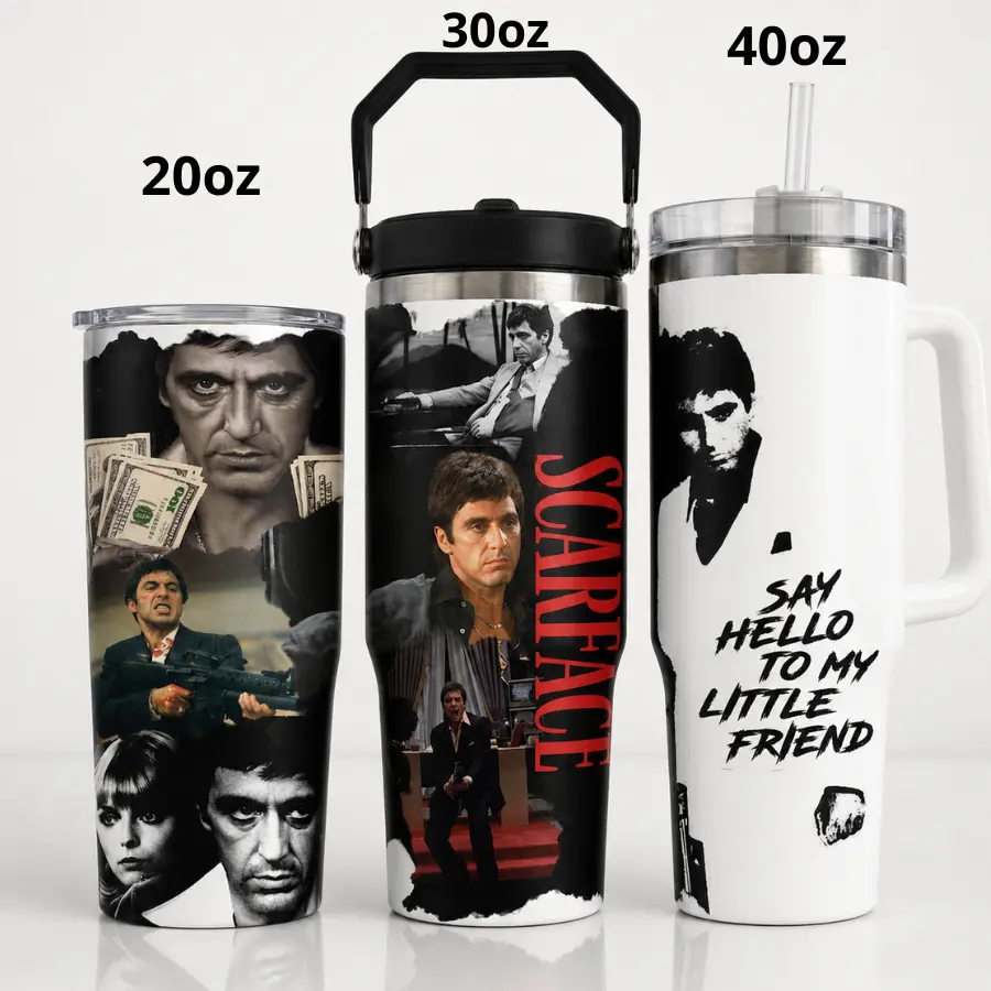 Vintage Crime Boss Tumbler 20oz 30oz 40oz, Classic Gangster Movie Inspired Travel Cup, Retro Mafia Style Gift