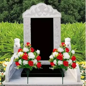 Artificial Grave Flower, 2 Counts Outdoor Memorial Flower, Decorative Flower for Home Garden, Party Decoration Supplies