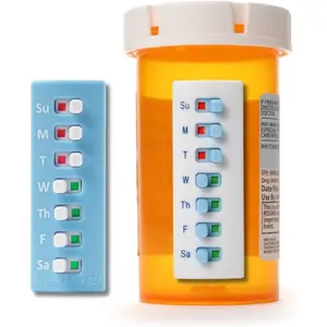 7-day Medication Reminder Tracker, Medicine Storage Box, Compatible with Various Medicine Bottles, Reusable, Portable, Suitable for Various Scenarios (medicine Bottles Not Included)