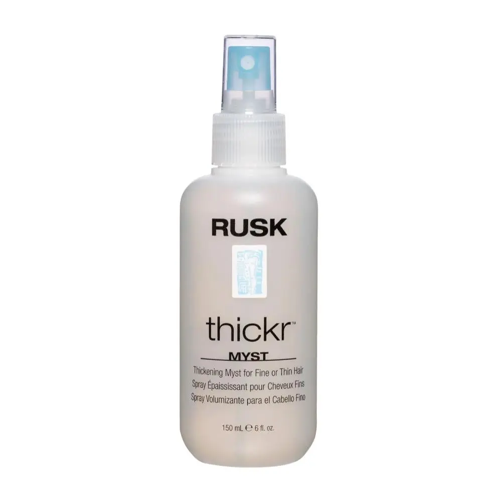 RUSK Thickr Thickening Mist Spray - 6 oz Haircare for Fine, Limp Hair, Adds Volume, Moisturizes, Repairs Strands with Hydrolyzed Wheat Protein, Benzophenone-4, Dimethicone PEG-8 Meadowfoamate & PPG-20 Methyl Glucose Ether, Hydrating