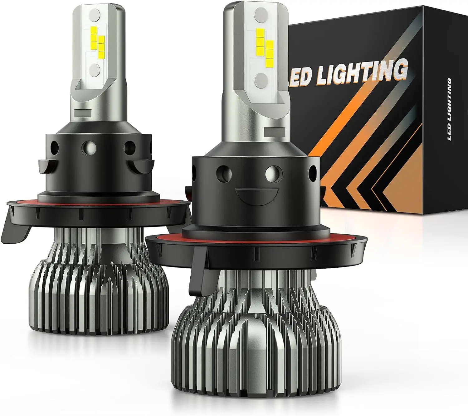 Nilight 9008/H13 LED Headlight Bulbs E20 Series - 50W, 10000LM, 6000K, IP67 Led Car Lights (2 Bulbs)