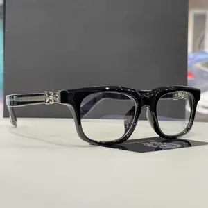New 2026 Chrome Hearts Square Frame Glasses for Men and Women, Casual Glasses, Classic Travel Fashion Glasses, Street Style, Stylish, Durable, Versatile, Polarized, Dustproof, Windproof, Anti-Blue Light, Anti-UV, Gifts for Her/Him