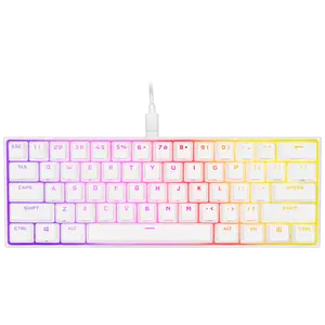 K65 RGB MINI 60% Mechanical Gaming Keyboard — CHERRY MX SPEED — White