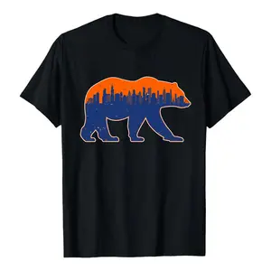 CasualTshirt Cotton Unisex Football Bear Pride Tee, Chicago City Graphic Sport Lover Tee, Team Fan Gift MerchTrendyTee VintageTee CoolTshirt