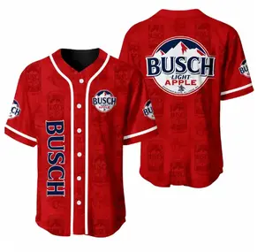 Collection 2026 Busch Summer Baseball Jersey Outdoor Beer Lover Summer Camping Party Shirt