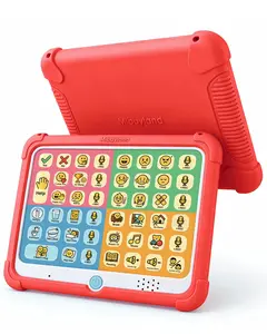 MibbyTalk AAC Device for Autism & Nonverbal Kids and Adults | 32 Preset and 11 Recordable Buttons with Stickers and Silicone Case – for Home, School, and Speech Therapy, Red
