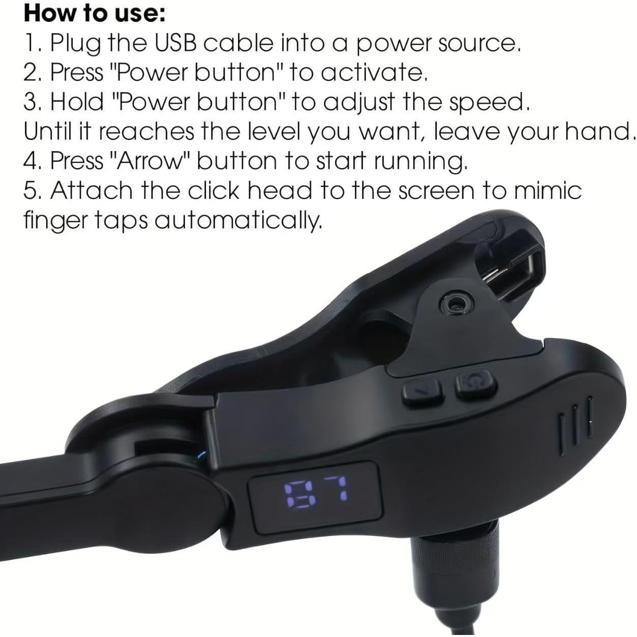 Automatic Clicker - Auto Clicker Speed Tool - Fast Screen Tap Simulator for Smartphones and Controllers, Smart Trigger for Shopping, Rewards, Live Broadcast Likes and Tasks Portable Selfie