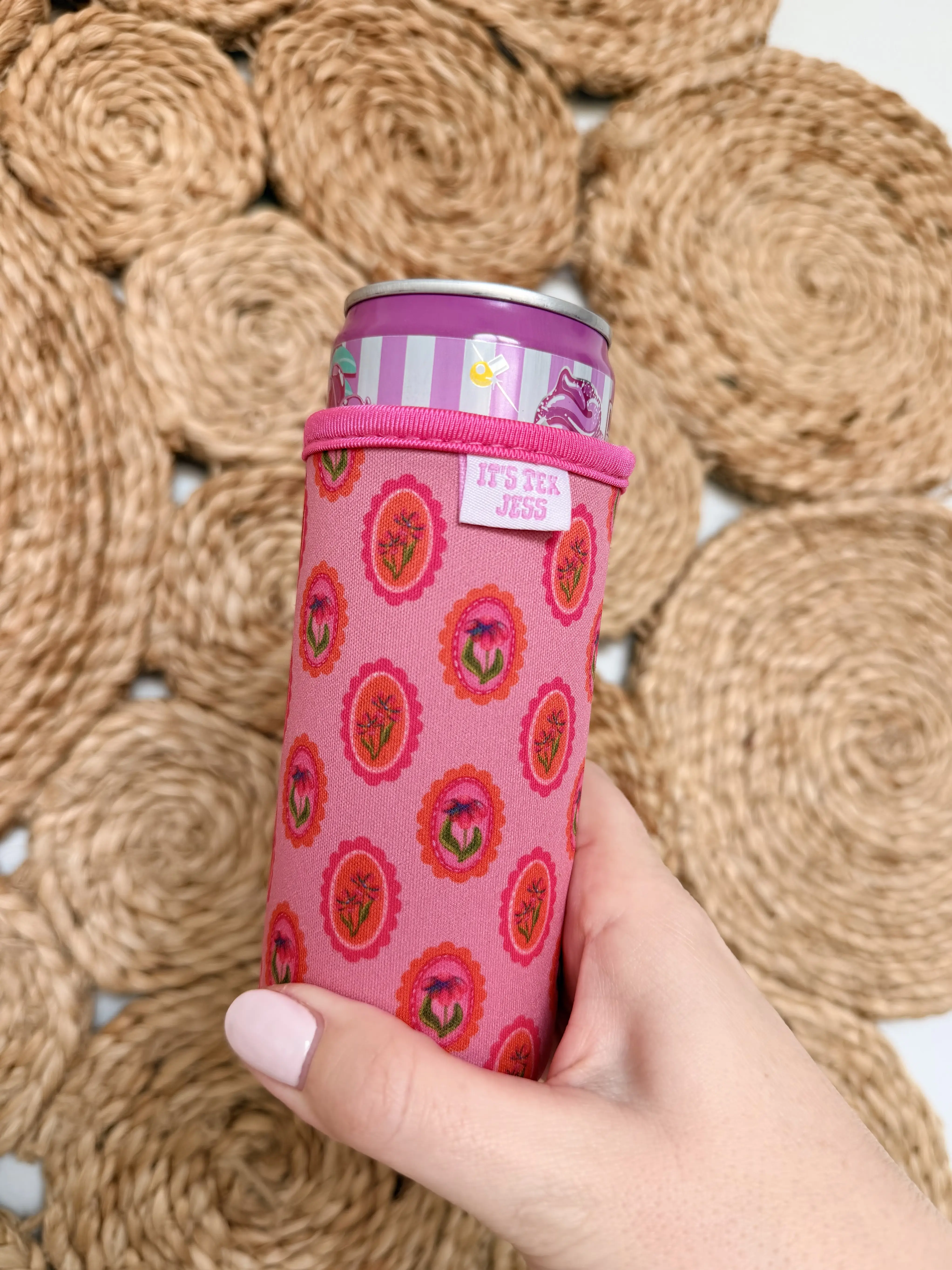 Slim Can Sleeve - Floral Portrait