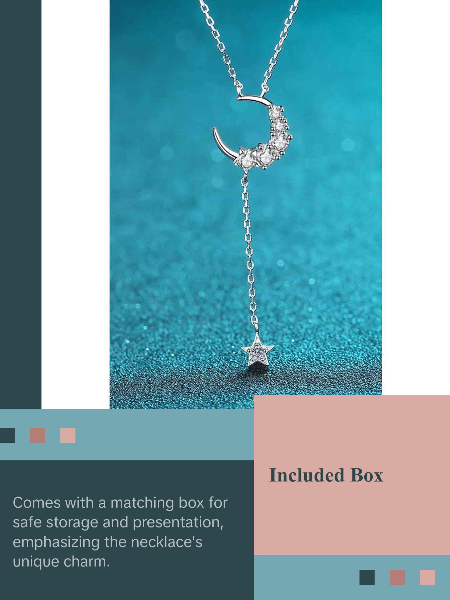 Star & Moon Moissanite Necklace