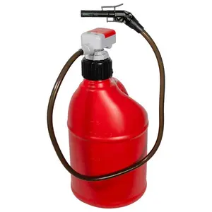 Tera Pump TRFA01-XL (Pump Only) – Battery Powered Fuel Transfer Pump for Gas, Diesel, Kerosene, E15-E85 – Auto-Stop Sensor, Universal Gas Can & Utility Jug Adapter – 2025 Upgraded Hose, Ergonomic Nozzle – No Jug Included
