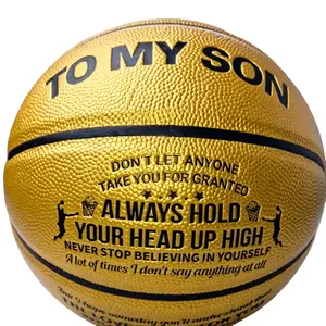 To My Son Inspirational Golden Basketball | The Ultimate Gift for Your Baller Son