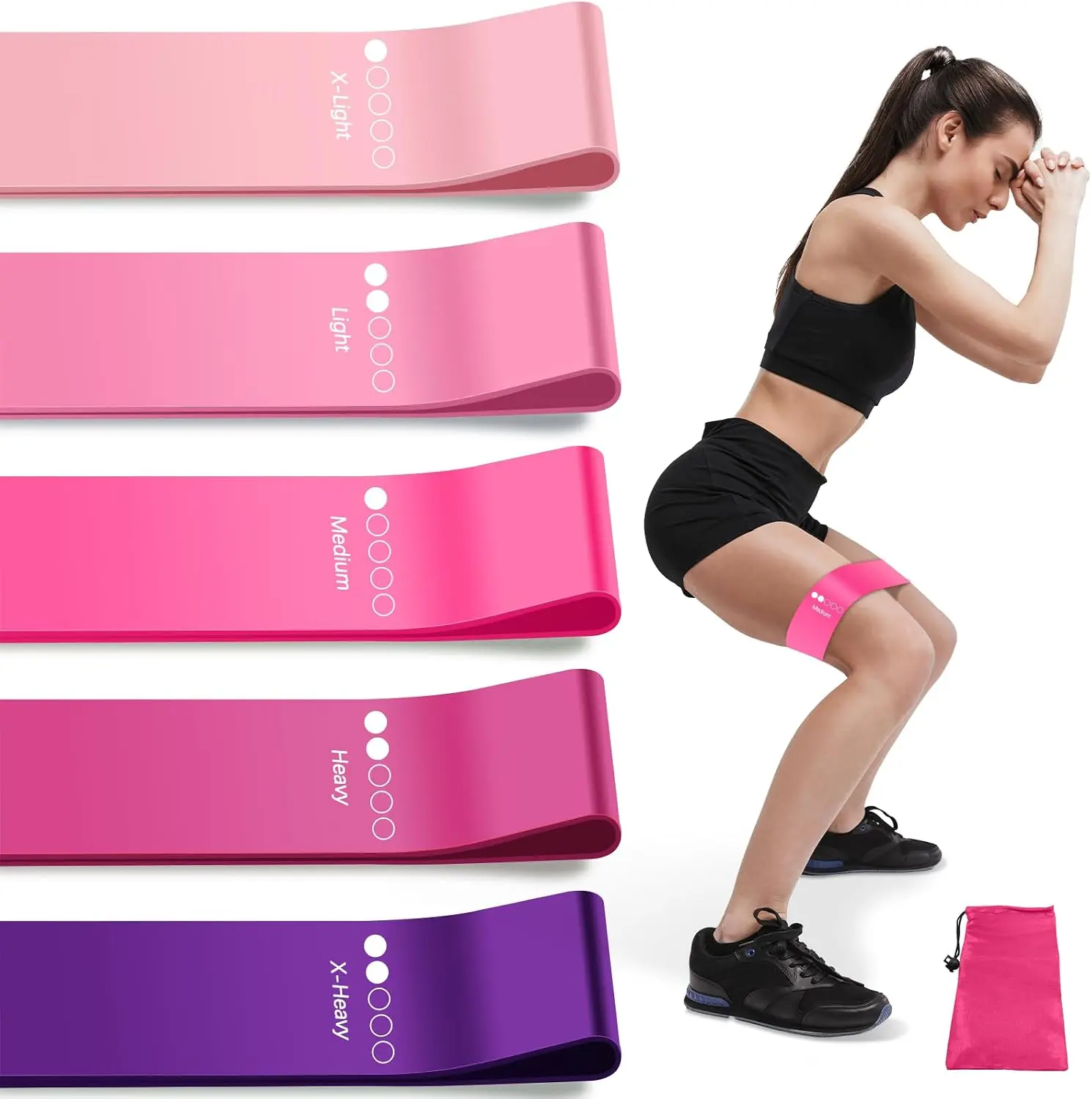 Pull Up Assist Resistance Bands, Long Exercise Workout Bands Set for Working Out, Fitness, Training
