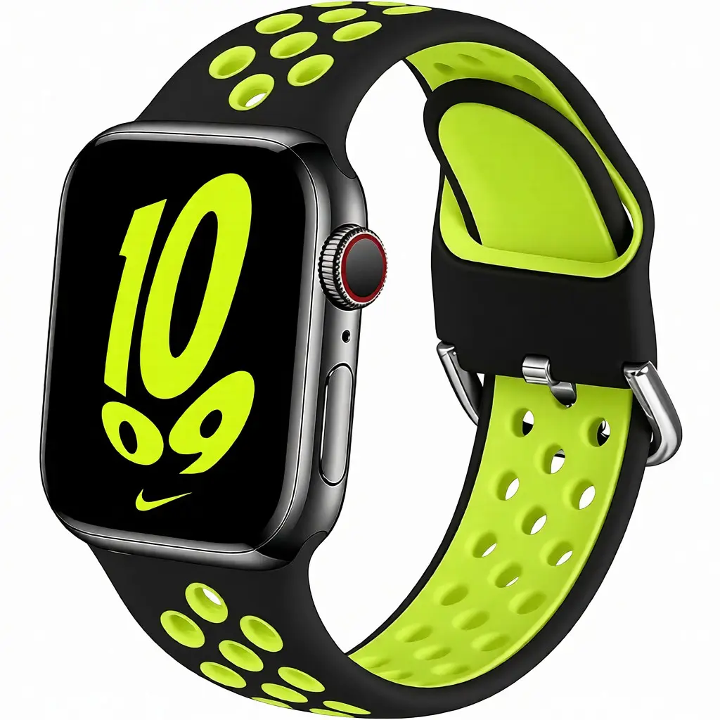 Breathable Sport Silicone Band for Apple Watch – Soft, Lightweight & Sweatproof Strap for Women & Men (All Series & Sizes)