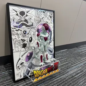Dragonball Z Figure Display with Detailed Artwork and Protective Acrylic Stand for Collectors Featuring Frieza