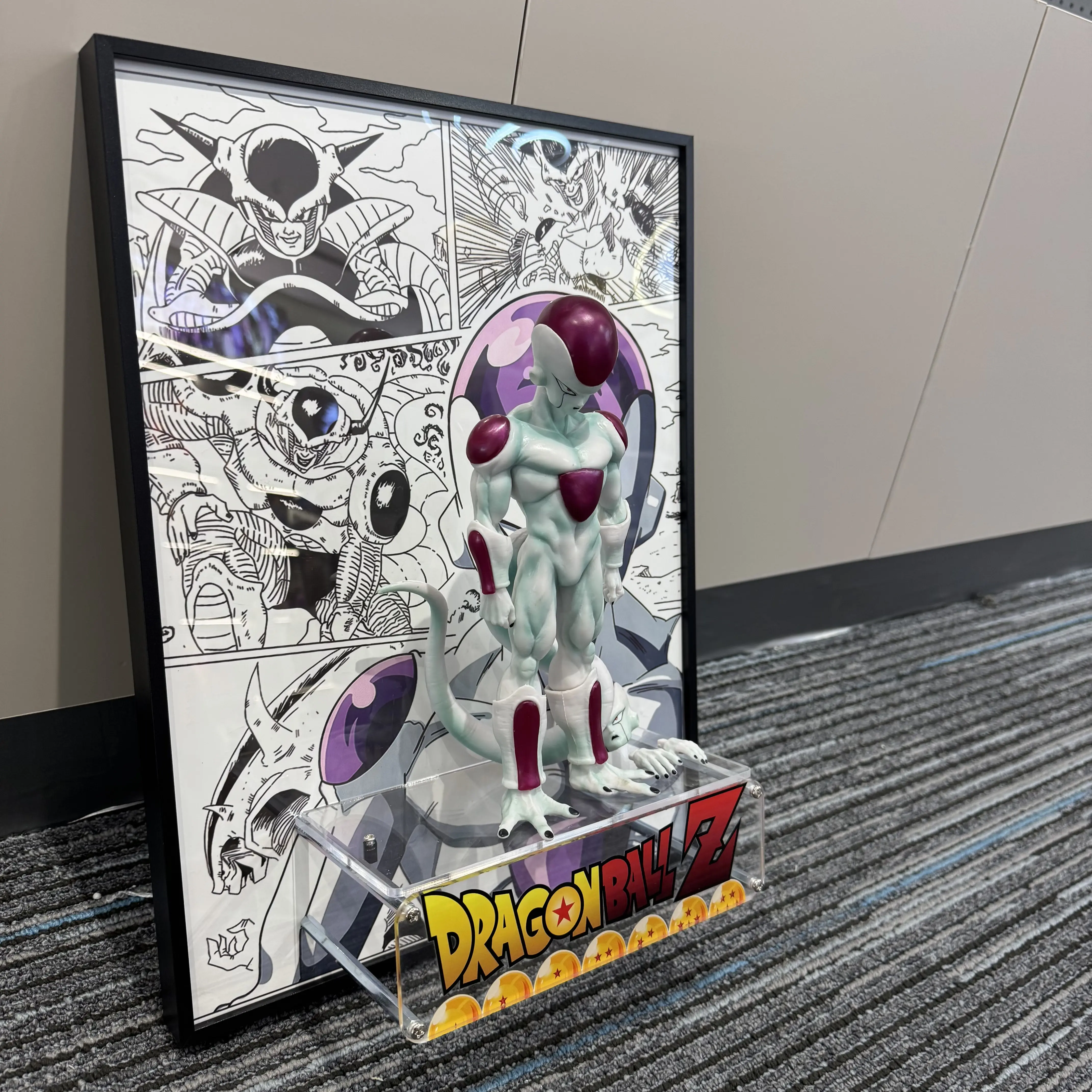 Dragon Ball Z Frieza Figurine Collectible - Detailed Anime Design, Protective Acrylic Stand for Action Figure Enthusiasts, Figurine Collectibles, Collectible Figures
